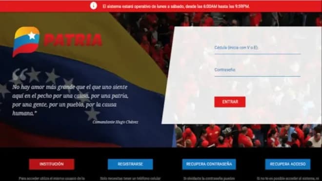 Imagen de la noticia: Sistema Patria incorpora nuevo paso obligatorio para actualizar datos