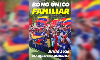 Imagen de la noticia: Pagan el Bono Único Familiar de junio por Patria
