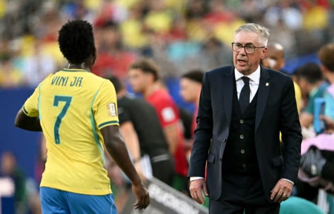 Imagen de la noticia: Ancelotti luego de empate de Brasil: «El Mundial no se gana en el primer partido»
