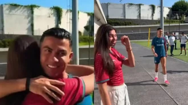 Imagen de la noticia: Influencer no contuvo las lágrimas al conocer a Cristiano Ronaldo