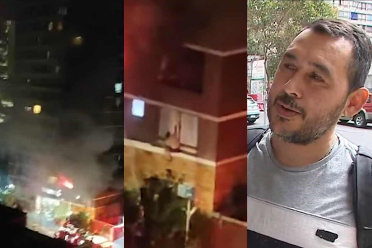 Imagen de la noticia: Bombero venezolano salvó a una mujer en un incendio en Chile