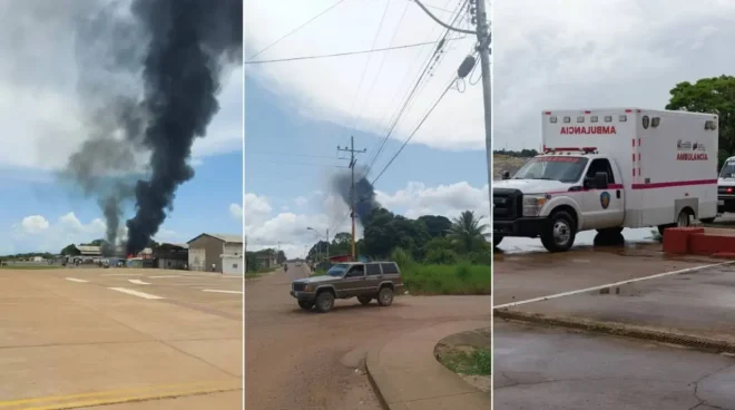 Imagen de la noticia: Incendio en hangar de La Paragua deja varios heridos
